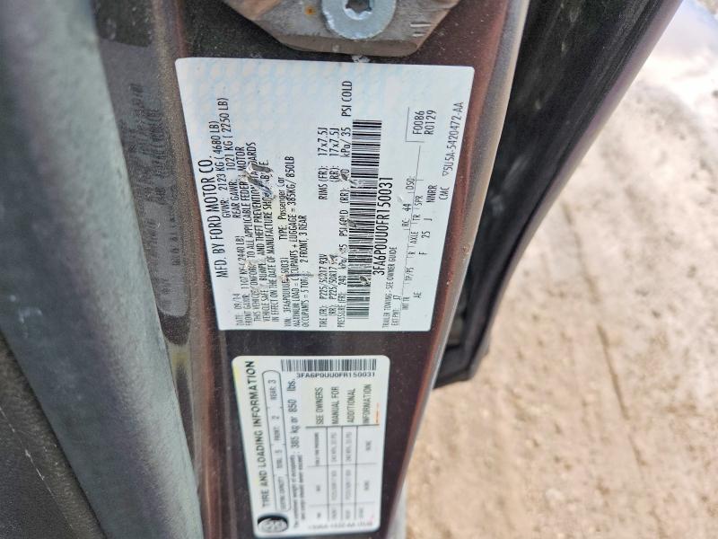 Продаж на аукціоні авто 2015 Ford Fusion, vin: 3FA6P0UU0FR150031, номер лоту: 51951326