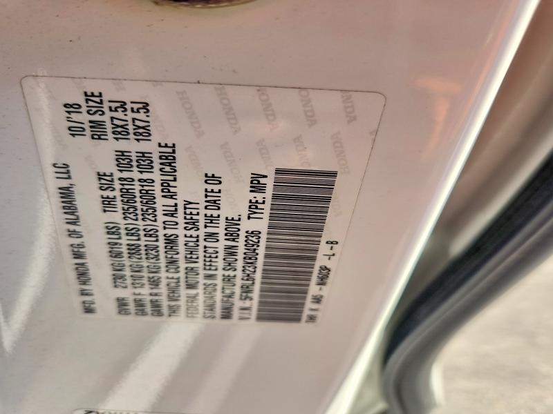 49073146 :رقم المزاد ، 5FNRL6H23KB049236 vin ، 2019 Honda Odyssey مزاد بيع