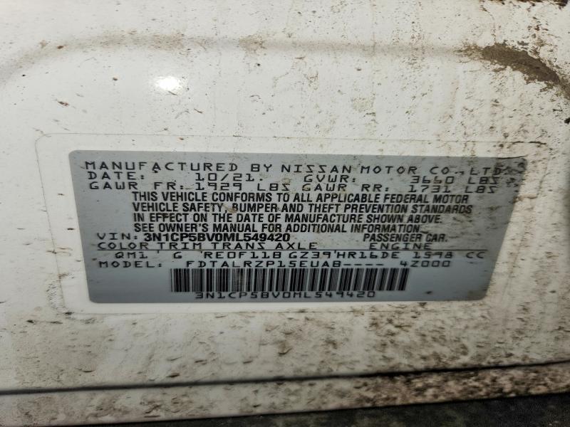 Продажа на аукционе авто 2021 Nissan Kicks, vin: 3N1CP5BV0ML549420, номер лота: 48095056