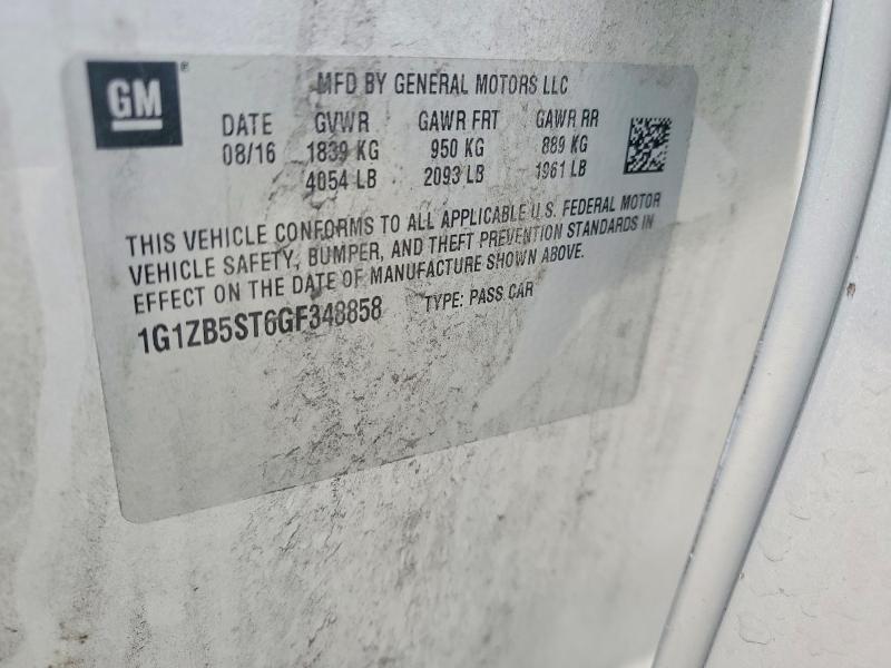 Продажа на аукционе авто 2016 Chevrolet Malibu, vin: 1G1ZB5ST6GF348858, номер лота: 51060846