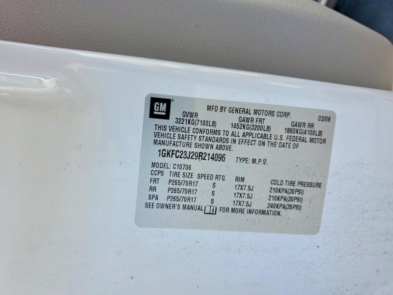 2009 Gmc Yukon მანქანა იყიდება აუქციონზე, vin: 1GKFC23J29R214096, აუქციონის ნომერი: 51675996