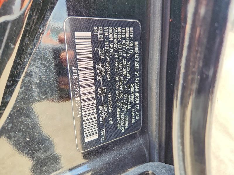51465106 :رقم المزاد ، JN1BJ1CP7KW234854 vin ، 2019 Nissan Rogue Sport مزاد بيع