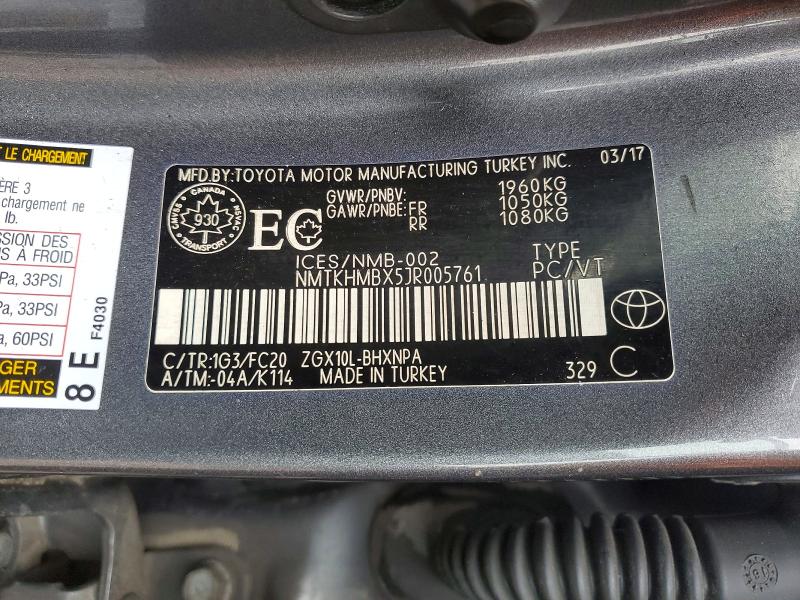 Продаж на аукціоні авто 2018 Toyota C-hr, vin: NMTKHMBX5JR005761, номер лоту: 49058306