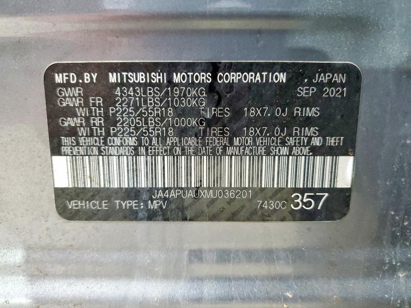 Продаж на аукціоні авто 2021 Mitsubishi Outlander Sport, vin: JA4APUAUXMU036201, номер лоту: 51779716