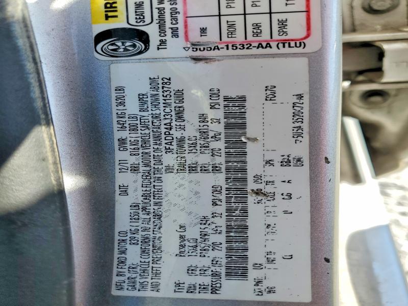 Aukcja sprzedaży 2012 Ford Fiesta, vin: 3FADP4AJ3CM153782, numer aukcji: 51155786