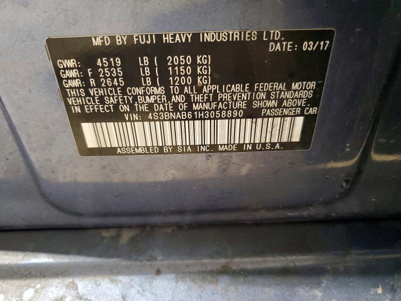 Aukcja sprzedaży 2017 Subaru Legacy, vin: 4S3BNAB61H3058890, numer aukcji: 51613906