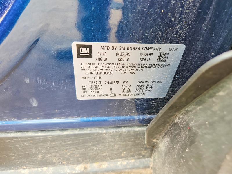 Продаж на аукціоні авто 2021 Chevrolet Trailblazer, vin: KL79MRSL0MB080866, номер лоту: 51102256