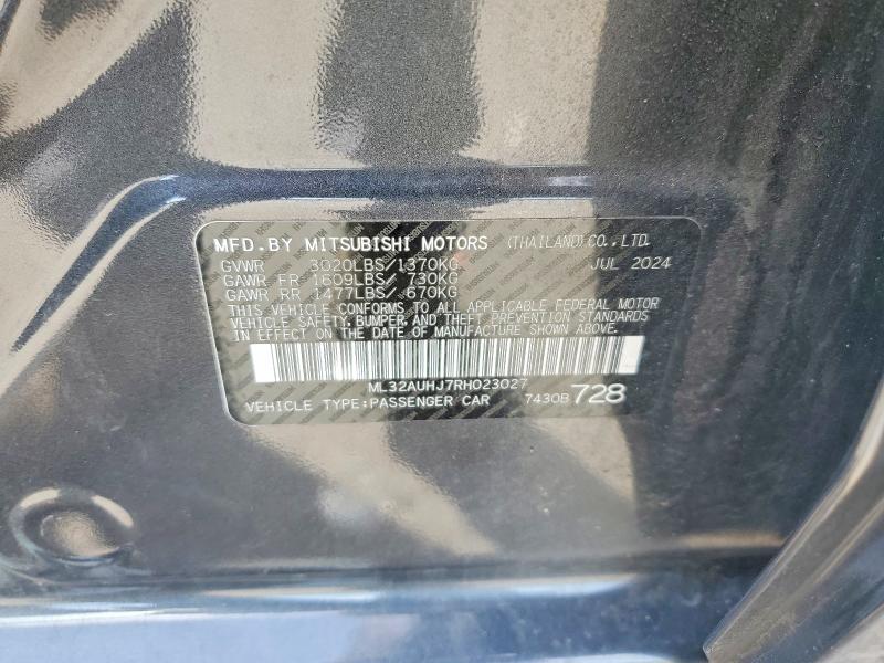 Продаж на аукціоні авто 2024 Mitsubishi Mirage, vin: ML32AUHJ7RH023027, номер лоту: 48429356