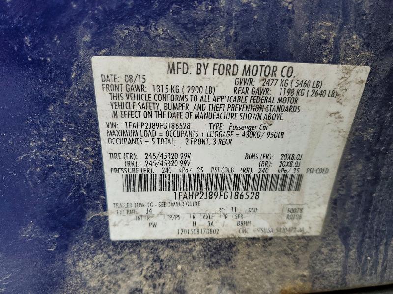 Auction sale of the 2015 Ford Taurus, vin: 1FAHP2J89FG186528, lot number: 51200266