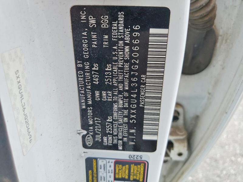2018 Kia Optima მანქანა იყიდება აუქციონზე, vin: 5XXGU4L36JG206696, აუქციონის ნომერი: 51673776