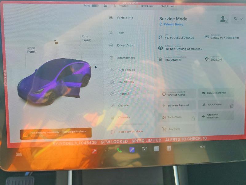 Продаж на аукціоні авто 2020 Tesla Model Y, vin: 5YJYGDEE7LF045405, номер лоту: 49924746