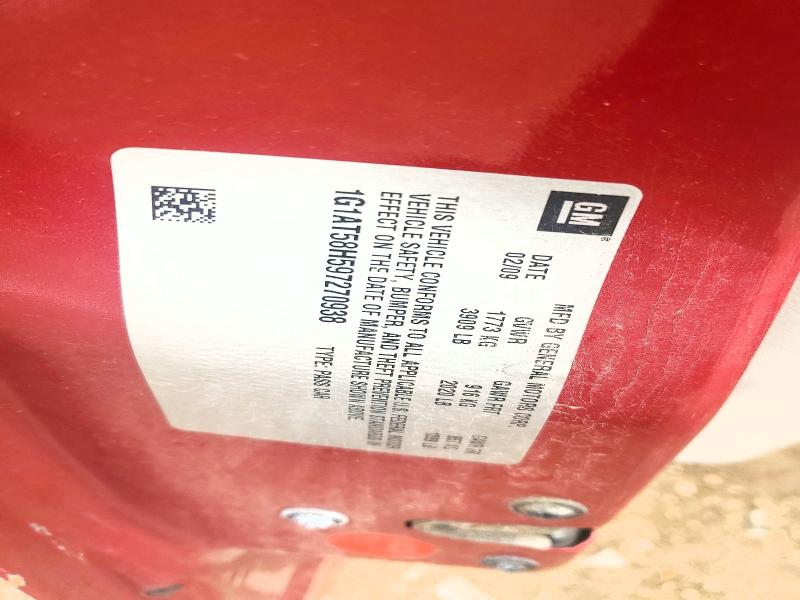 51357756 :رقم المزاد ، 1G1AT58H597270938 vin ، 2009 Chevrolet Cobalt مزاد بيع