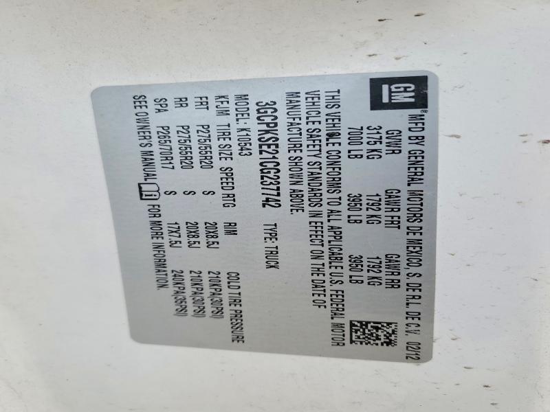 2012 Chevrolet Silverado მანქანა იყიდება აუქციონზე, vin: 3GCPKSE21CG237742, აუქციონის ნომერი: 48502796