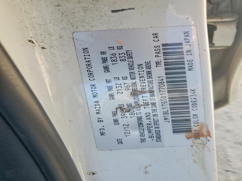 Aukcja sprzedaży 2013 Mazda 3, vin: JM1BL1TG5D1770841, numer aukcji: 49767006