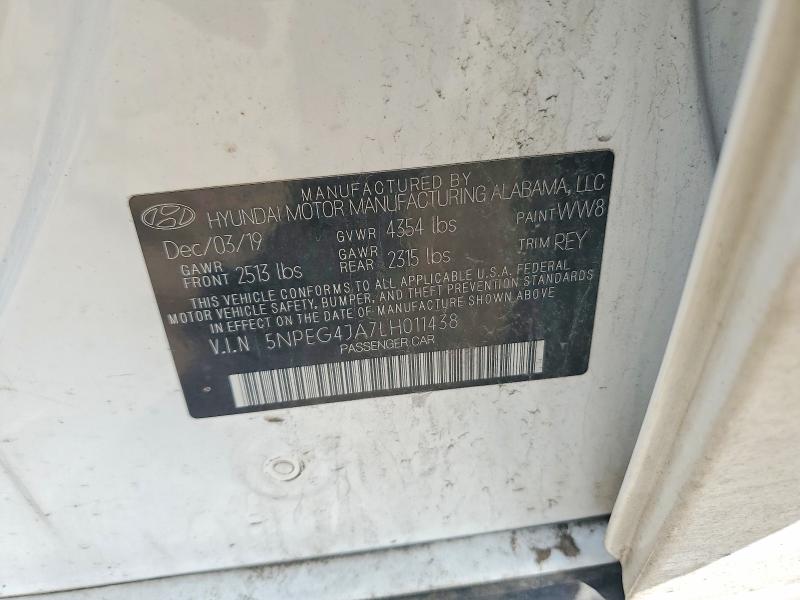 Aukcja sprzedaży 2020 Hyundai Sonata, vin: 5NPEG4JA7LH011438, numer aukcji: 49748166