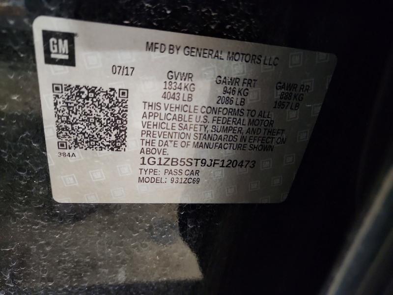 50623576 :رقم المزاد ، 1G1ZB5ST9JF120473 vin ، 2018 Chevrolet Malibu مزاد بيع