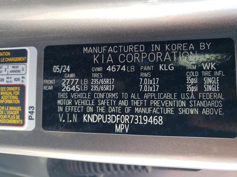 Продажа на аукционе авто 2024 Kia Sportage, vin: KNDPU3DF0R7319468, номер лота: 51021646