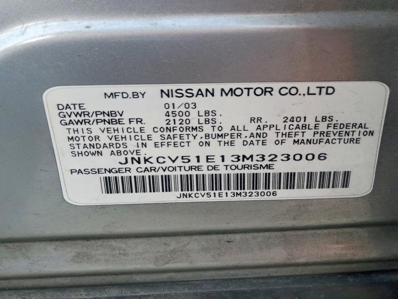 Aukcja sprzedaży 2003 Infiniti G35, vin: JNKCV51E13M323006, numer aukcji: 49845306