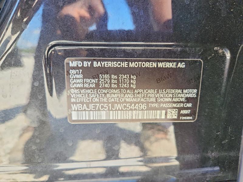 Продаж на аукціоні авто 2018 Bmw 540, vin: WBAJE7C51JWC54496, номер лоту: 50393716
