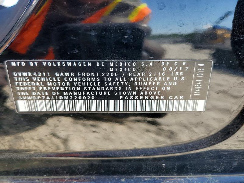Aukcja sprzedaży 2013 Volkswagen Jetta, vin: 3VWDP7AJ1DM220020, numer aukcji: 49614436