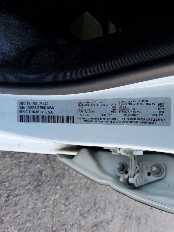 Продажа на аукционе авто 2024 Ram 1500, vin: 1C6RREJT7RN218544, номер лота: 51873356