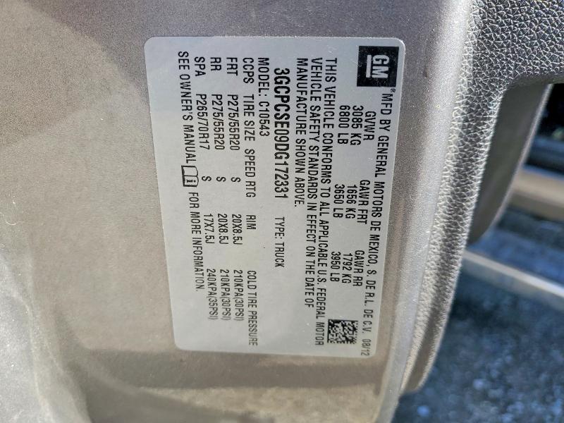 2013 Chevrolet Silverado მანქანა იყიდება აუქციონზე, vin: 3GCPCSE09DG172331, აუქციონის ნომერი: 50163306