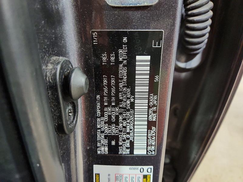 Aukcja sprzedaży 2016 Toyota 4runner, vin: JTEBU5JR9G5305187, numer aukcji: 51466876