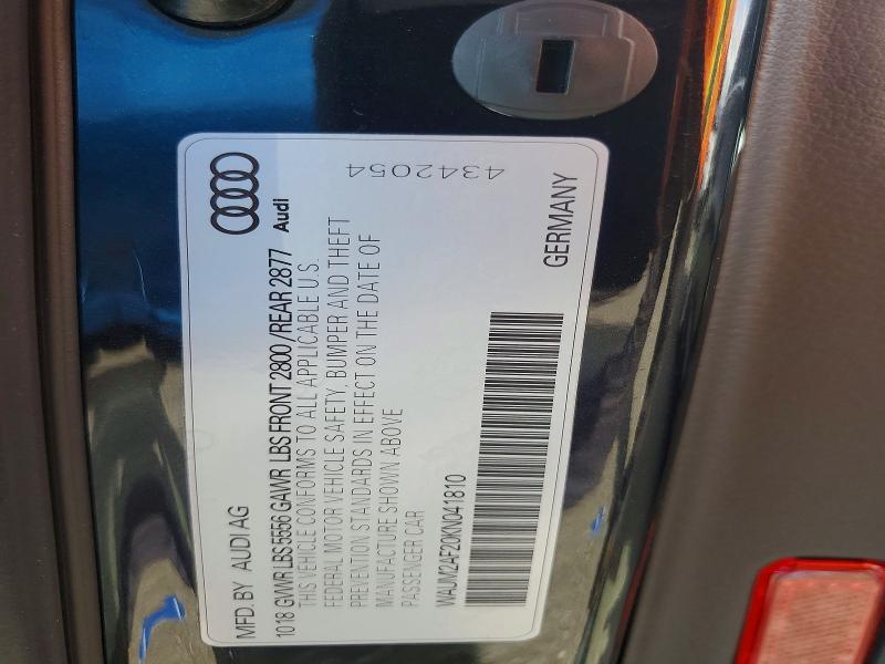 49688026 :رقم المزاد ، WAUM2AF20KN041810 vin ، 2019 Audi A6 مزاد بيع