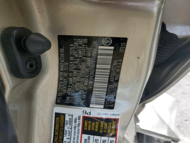 Aukcja sprzedaży 2017 Toyota Camry, vin: 4T1BF1FK2HU376673, numer aukcji: 51583946