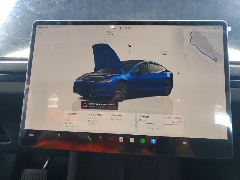 Aukcja sprzedaży 2024 Tesla Model 3, vin: 5YJ3E1EB3RF729297, numer aukcji: 51018236