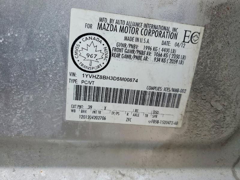 Продаж на аукціоні авто 2013 Mazda Mazda6 Gs 4dr, vin: 1YVHZ8BH3D5M00874, номер лоту: 46046506