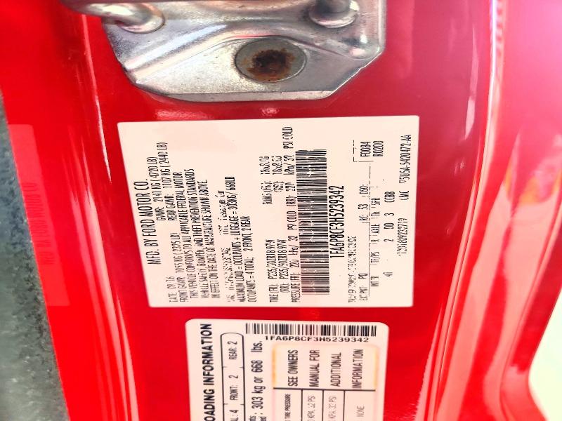 Продажа на аукционе авто 2017 Ford Mustang, vin: 1FA6P8CF3H5239342, номер лота: 50482366