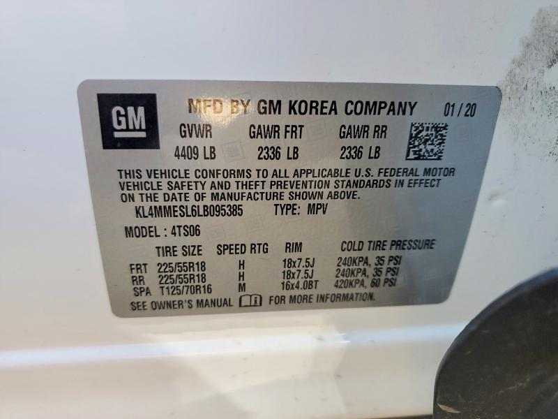 Продаж на аукціоні авто 2020 Buick Encore Gx, vin: KL4MMESL6LB095385, номер лоту: 51448606