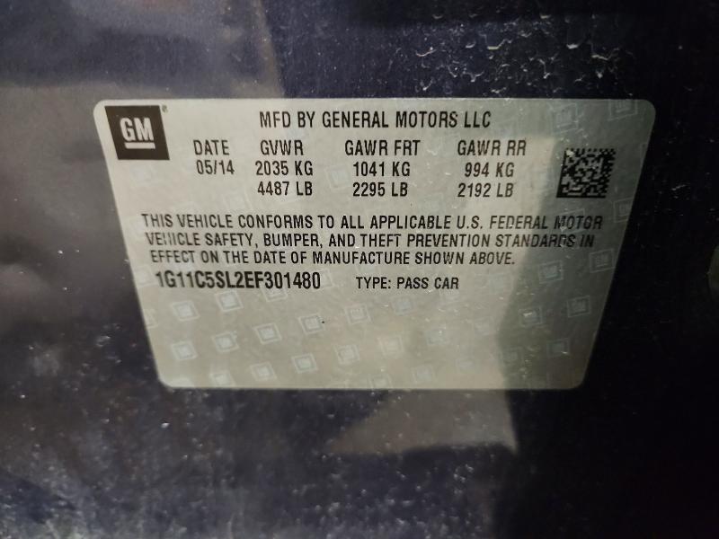 Aukcja sprzedaży 2014 Chevrolet Malibu, vin: 1G11C5SL2EF301480, numer aukcji: 50701756