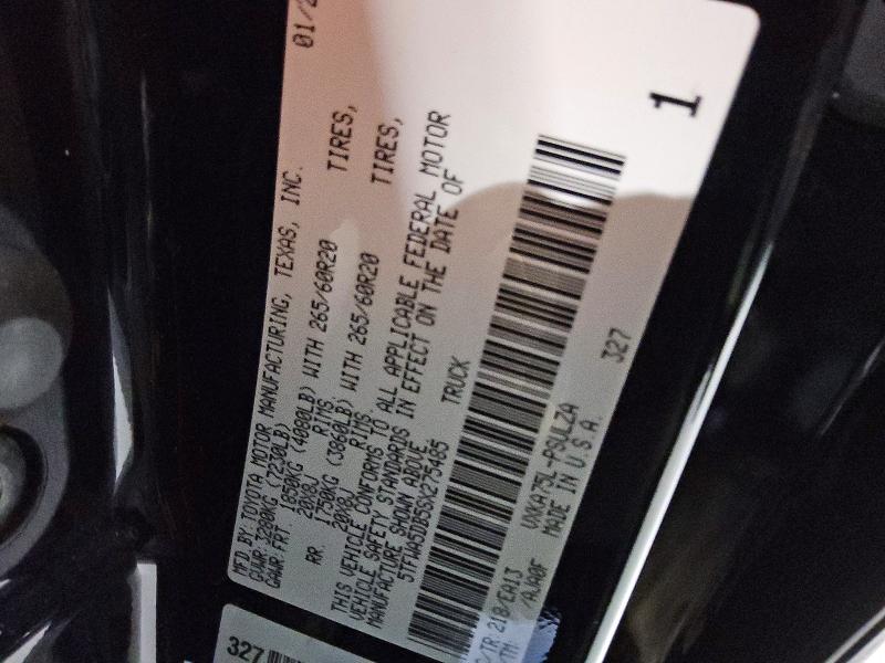 2025 Toyota Tundra მანქანა იყიდება აუქციონზე, vin: 5TFWA5DB5SX275485, აუქციონის ნომერი: 47965786