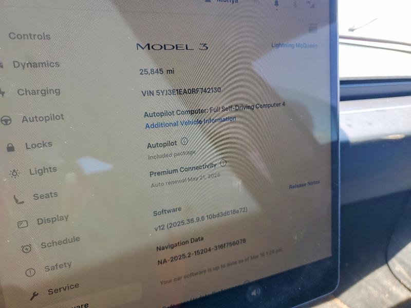 Продажа на аукционе авто 2024 Tesla Model 3, vin: 5YJ3E1EA0RF742130, номер лота: 51316246