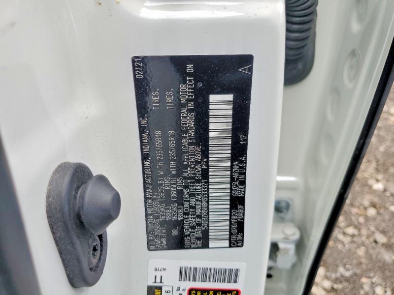 2021 Toyota Highlander მანქანა იყიდება აუქციონზე, vin: 5TDBZRBH8MS533321, აუქციონის ნომერი: 49472956