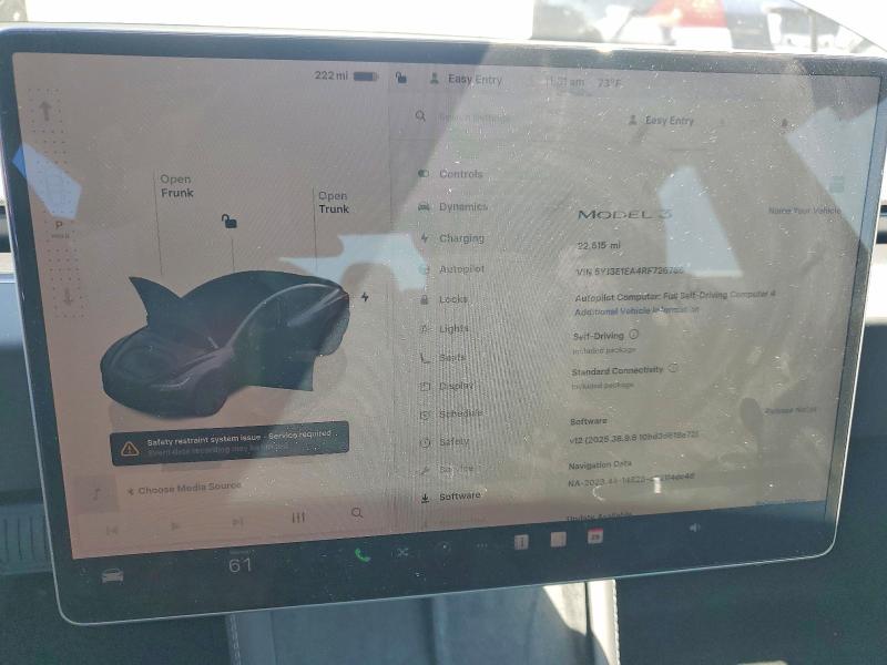 50419506 :رقم المزاد ، 5YJ3E1EA4RF726786 vin ، 2024 Tesla Model 3 مزاد بيع