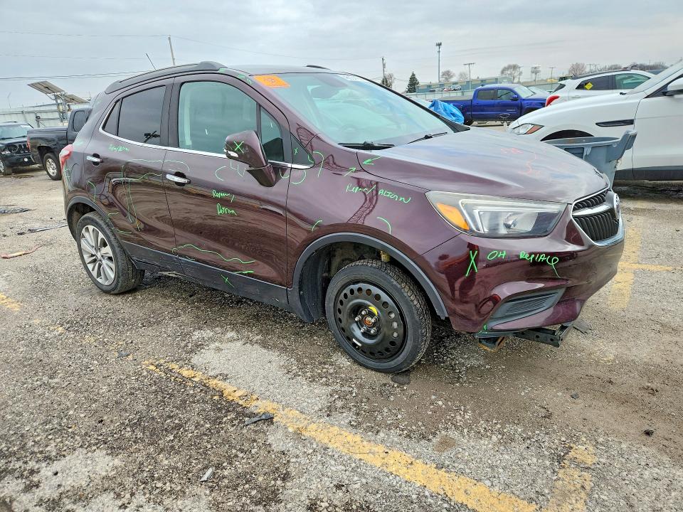 2018 Buick Encore მანქანა იყიდება აუქციონზე, vin: KL4CJASB6JB632595, აუქციონის ნომერი: 48604186