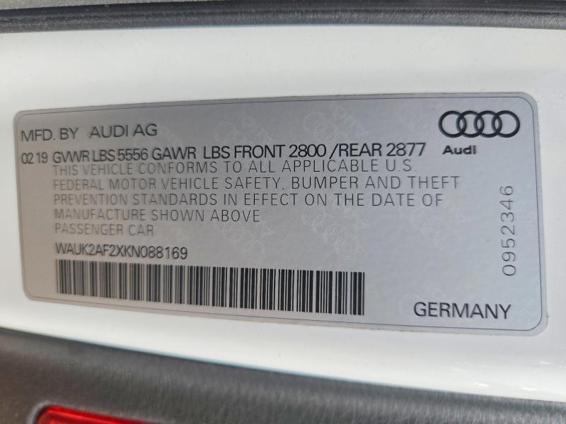 Продажа на аукционе авто 2019 Audi A6, vin: WAUK2AF2XKN088169, номер лота: 51101756