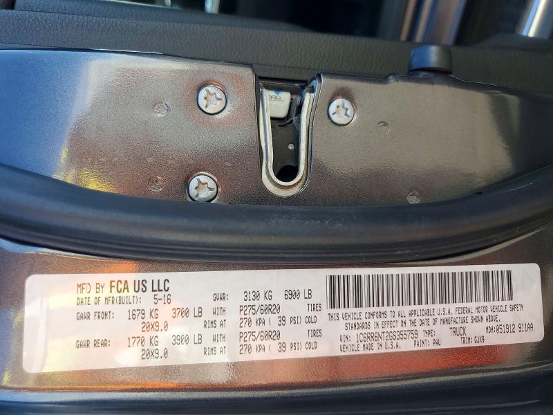 49611876 :رقم المزاد ، 1C6RR6NT2GS355759 vin ، 2016 Ram 1500 مزاد بيع