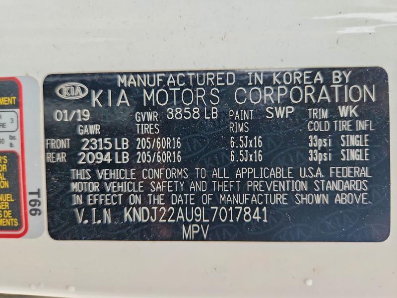 Продаж на аукціоні авто 2020 Kia Soul, vin: KNDJ22AU9L7017841, номер лоту: 51567836
