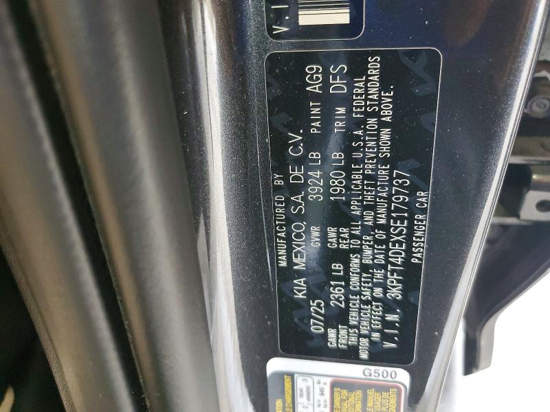 2025 Kia K4 მანქანა იყიდება აუქციონზე, vin: 3KPFT4DEXSE179737, აუქციონის ნომერი: 51506486