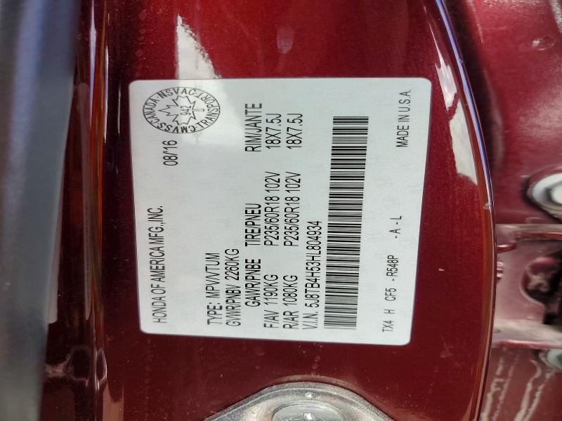 51764186 :رقم المزاد ، 5J8TB4H53HL804934 vin ، 2017 Acura Rdx مزاد بيع