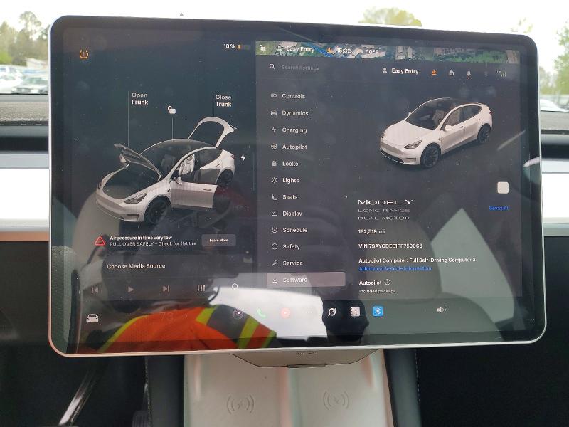 2023 Tesla Model Y მანქანა იყიდება აუქციონზე, vin: 7SAYGDEE1PF759068, აუქციონის ნომერი: 50242606