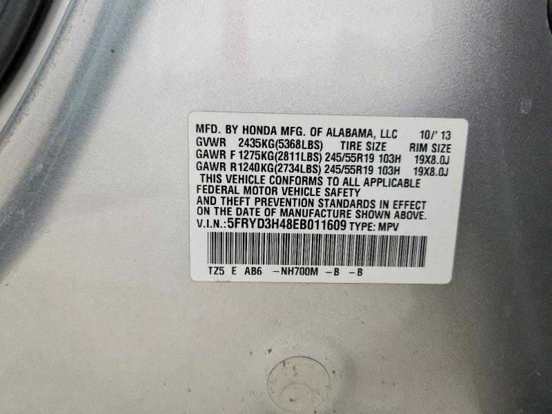 Продаж на аукціоні авто 2014 Acura Mdx, vin: 5FRYD3H48EB011609, номер лоту: 48336796