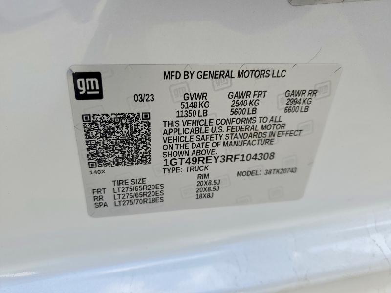 Продажа на аукционе авто 2024 Gmc Sierra, vin: 1GT49REY3RF104308, номер лота: 49578146