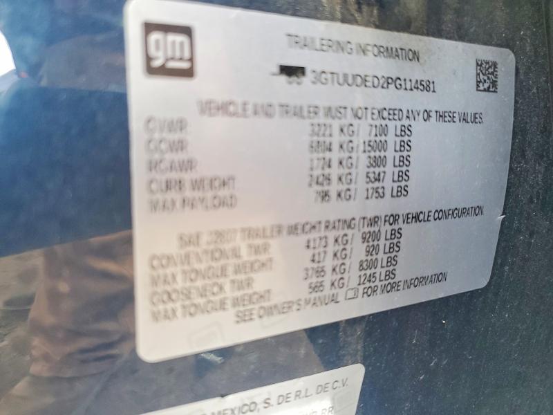 49790566 :رقم المزاد ، 3GTUUDED2PG114581 vin ، 2023 Gmc Sierra مزاد بيع