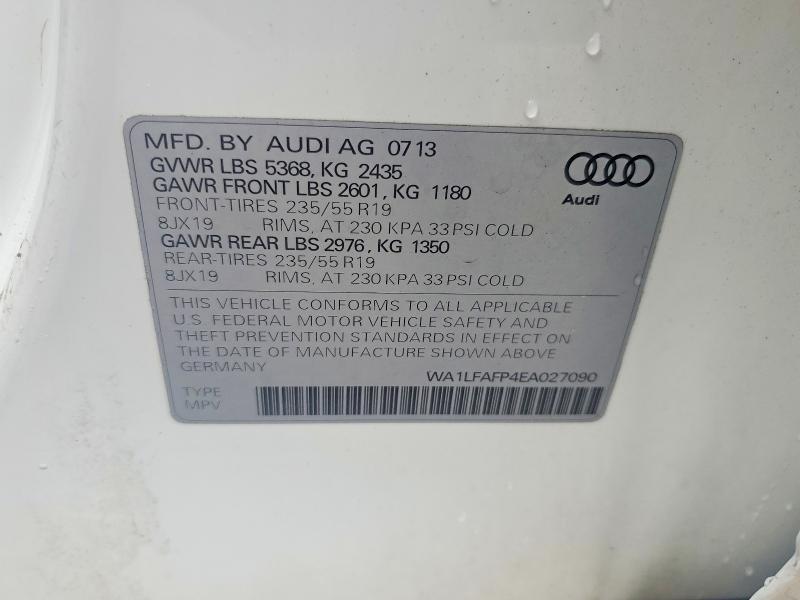 Продажа на аукционе авто 2014 Audi Q5, vin: WA1LFAFP4EA027090, номер лота: 48319626