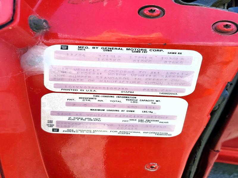 Продажа на аукционе авто 1985 Chevrolet Corvette, vin: 1G1YY0786F5105220, номер лота: 49828566